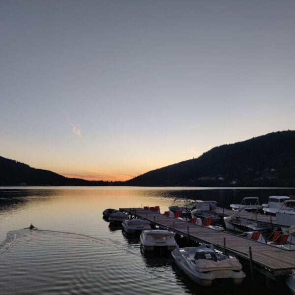 Coucher de soleil sur le lac de Gerardmer